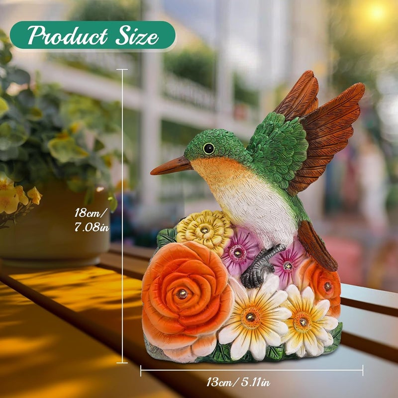 linkax Birthday Gifts for Women Mom Grandma Sister, Hummingbird Statue Solar Lights Outdoor Garden Decor for Outside Patio Yard Front Porch Balcony Home, Gardening Housewarming Gifts New Home - Image 4